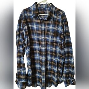 Men's Croft & Barrow Flannel Blue/white/Orange Plaid XL